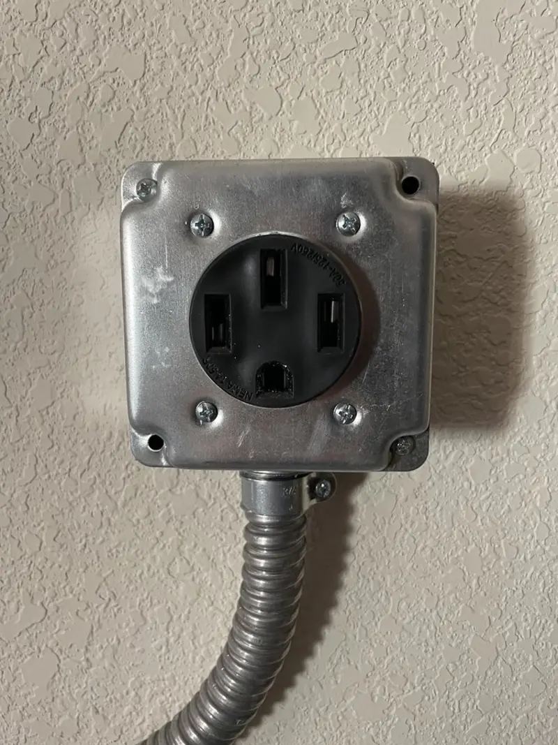 NEMA 14-50 outlet installed for Smart Home Electrical in Lima